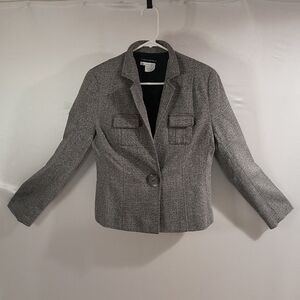 Franco Mirabelli Women's 10 Gray Blazer Jacket